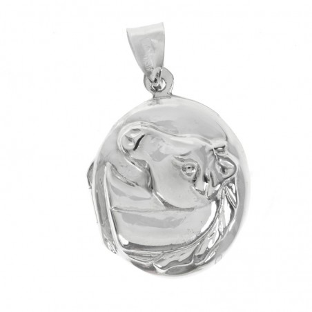 Guardapelo caballo Plata de Ley