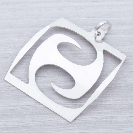 Colgante cuadro abstracto Plata de Ley