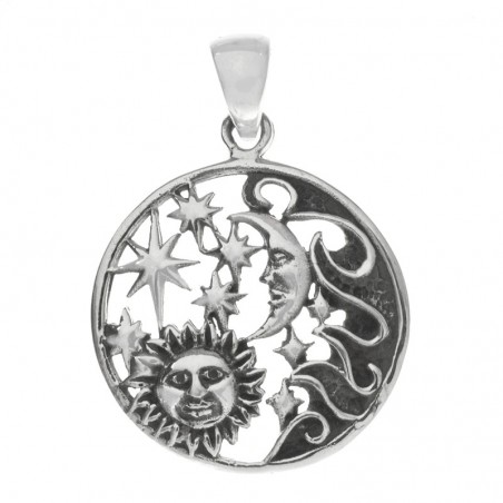 Colgante Noche y Día Plata de Ley