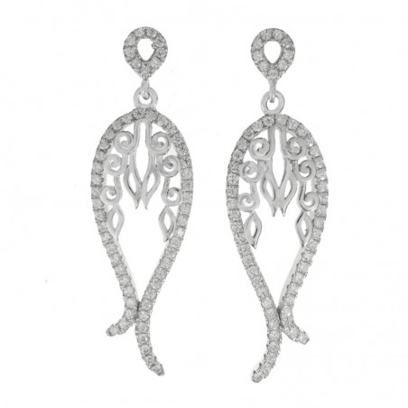 Pendientes diseño microsetting Plata de Ley 925