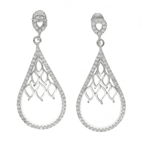 Pendientes gota Plata de Ley 925