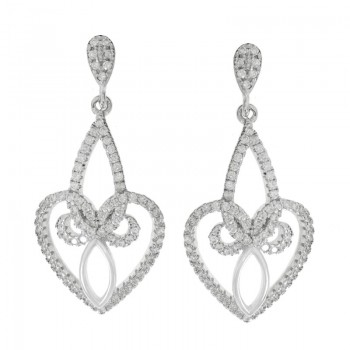 Pendientes diseño microsetting Plata de Ley 925