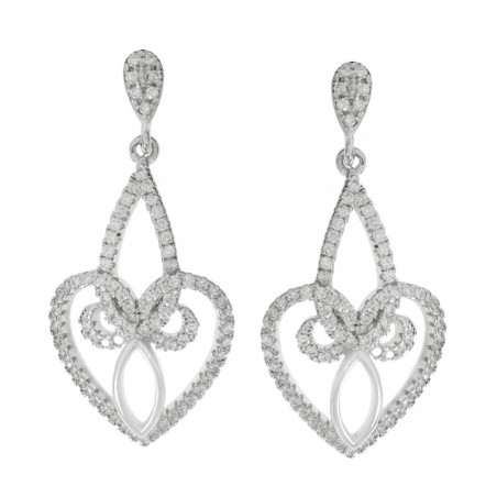 Pendientes diseño microsetting Plata de Ley 925