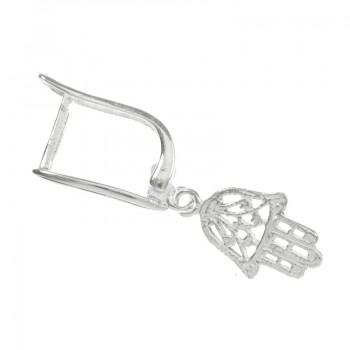 Pendientes mano de Fátima cierre catalán Plata de Ley 2