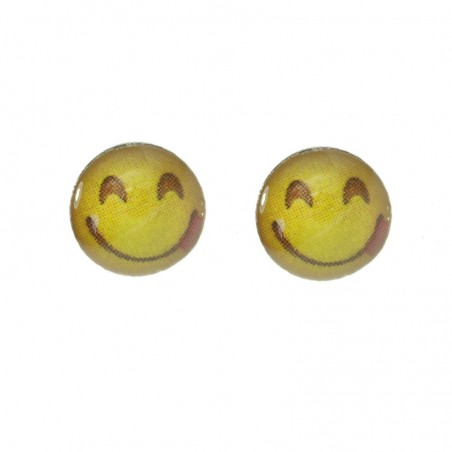 Mini pendientes smile redondos Plata de Ley 925