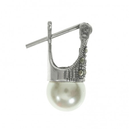 Pendientes Lady Di marquesitaPlata de Ley 925