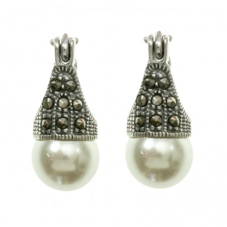 Pendientes Lady Di marquesitaPlata de Ley 925