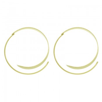 Aros asimétricos chapados en Oro Plata de Ley 925 2