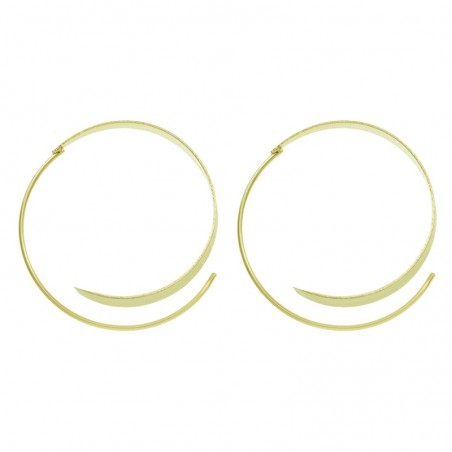 Aros asimétricos chapados en Oro Plata de Ley 925