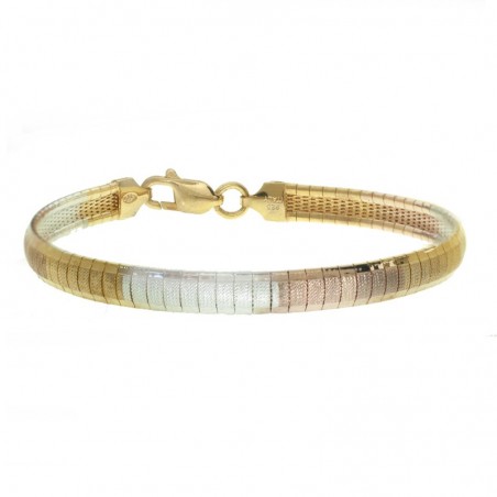 Pulsera Plata de Ley 925 Magic tres colores de Oro