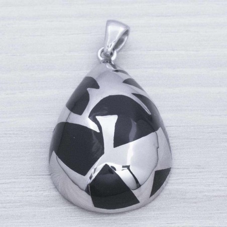 Colgante gota esmaltado Plata de Ley