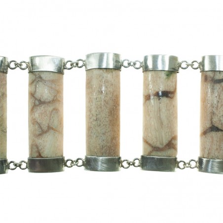 Brazalete de coral blanco y Plata de Ley