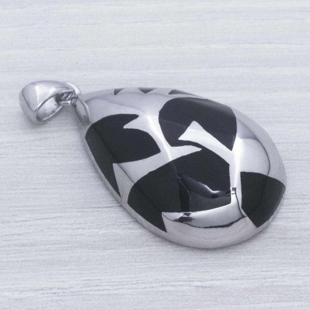 Colgante gota esmaltado Plata de Ley