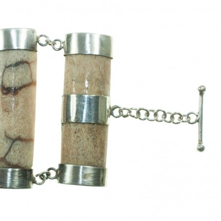 Brazalete de coral blanco y Plata de Ley