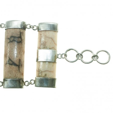 Brazalete de coral blanco y Plata de Ley