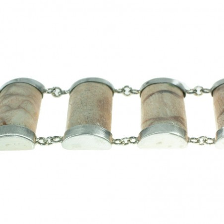 Brazalete de coral blanco y Plata de Ley