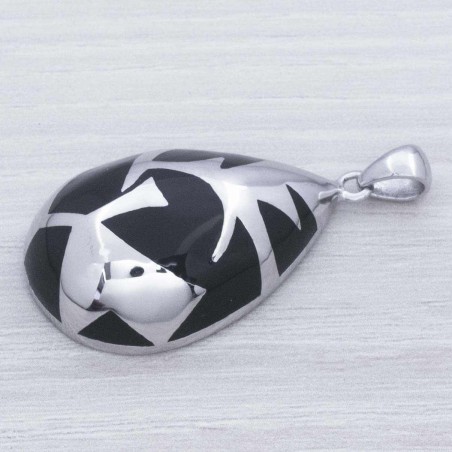 Colgante gota esmaltado Plata de Ley