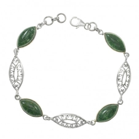 Pulsera aventurina Plata de Ley 925