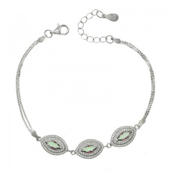 Pulsera topacio místico Plata de Ley