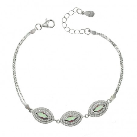 Pulsera topacio místico Plata de Ley