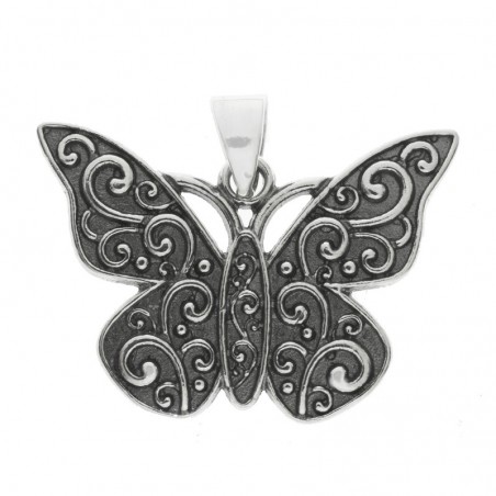 Colgante étnico mariposa Plata de Ley