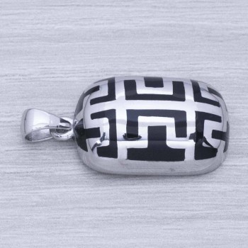 Colgante geométrico esmaltado Plata de Ley 2