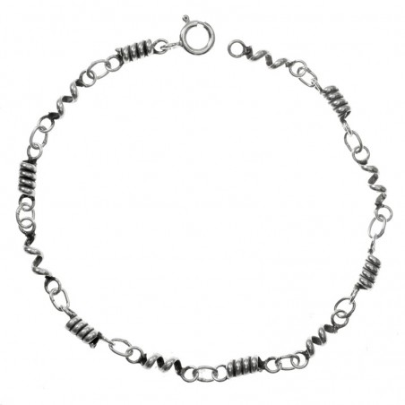 Pulsera Plata de Ley 925 oxidada balinesa