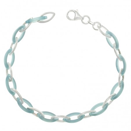 Pulsera Plata de Ley 925 eslabón oval 1x1