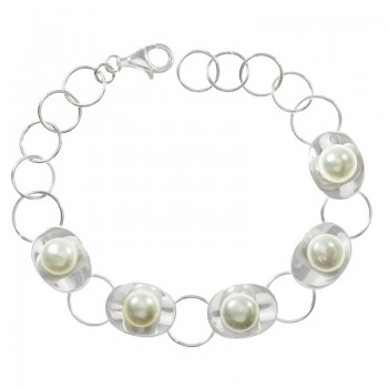 Pulsera mariposas Plata lisa de Ley 925