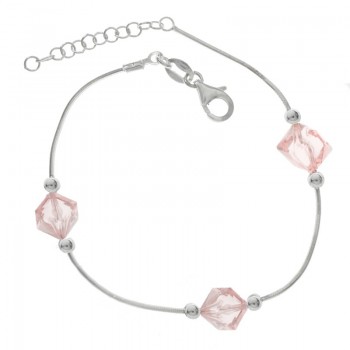 Pulsera Plata de Ley 925 tres cubos