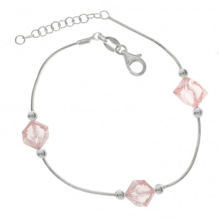 Pulsera Plata de Ley 925 tres cubos