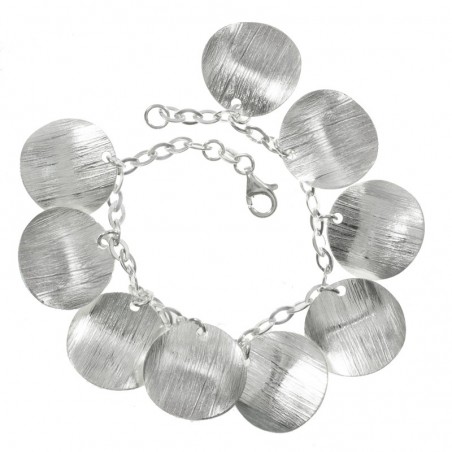 Pulsera con círculos chips Plata de Ley