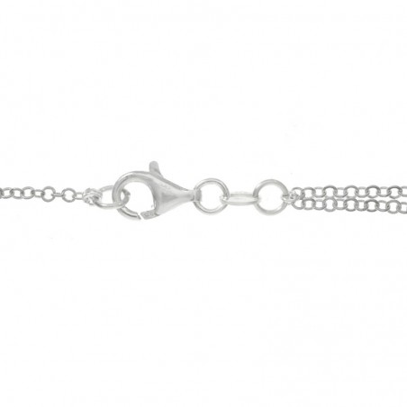 Pulsera Plata de Ley 925 tres flores