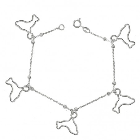 Pulsera Plata de Ley 925 delfín calado
