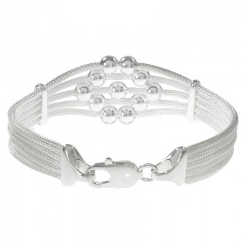 Pulsera brazalete bolas Plata de Ley 925 2