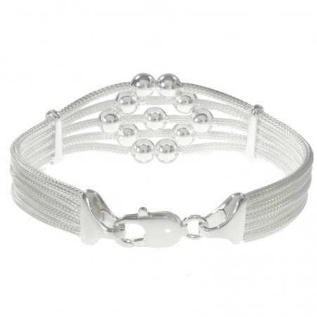Pulsera brazalete bolas Plata de Ley 925