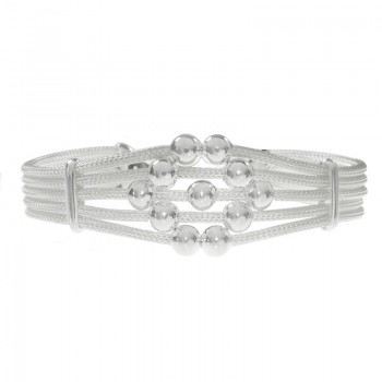 Pulsera brazalete bolas Plata de Ley 925