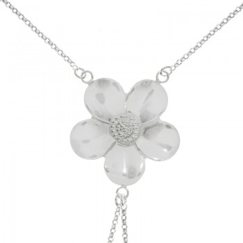 Pulsera-anillo Plata de Ley 925 flor