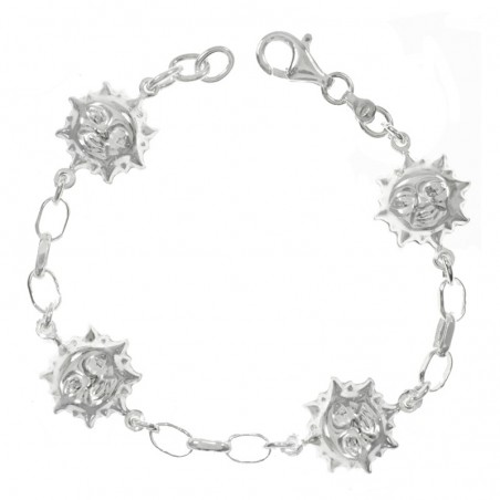Pulsera Plata de Ley 925 cuatro soles