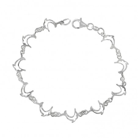 Pulsera Plata de Ley 925 delfín calado