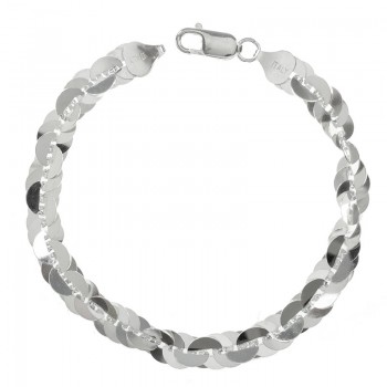 Pulsera Plata de Ley 925 lentejuela lisa