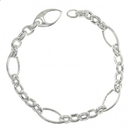 Pulsera Plata de Ley 925 oval plano Maciza