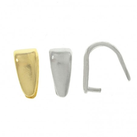 Drop terminal colgante grueso Plata de Ley 925