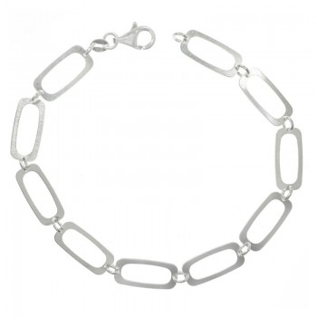 Pulsera Plata de Ley 925 rectangular plana