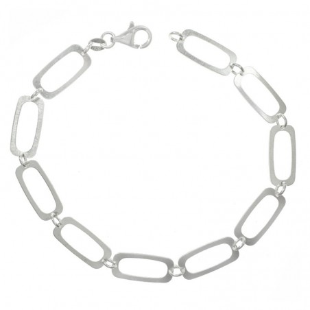 Pulsera Plata de Ley 925 rectangular plana