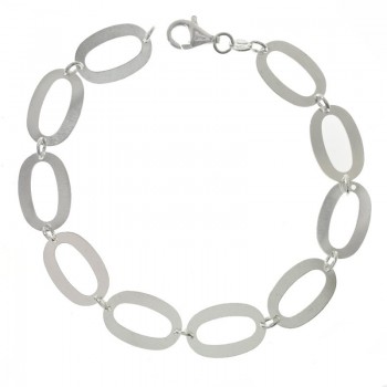 Pulsera Plata de Ley 925 oval plano