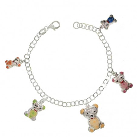 Pulsera Plata de Ley 925 ositos