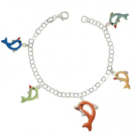 Pulsera Plata de Ley 925 delfines