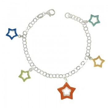 Pulsera Plata de Ley 925 estrellas