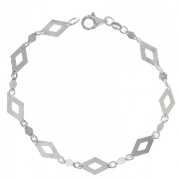 Pulsera Plata de Ley 925 rombo calado